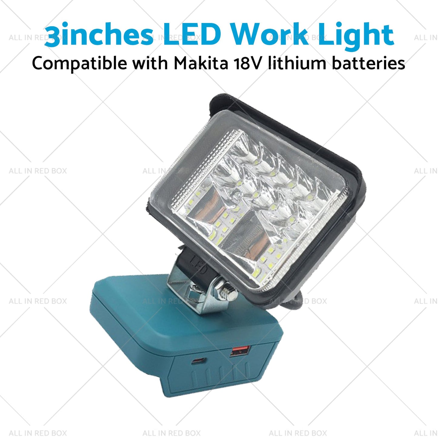 3in LED Work Light Suitable For Makita 18V Li-Ion Battery Workshop Flashlights-4