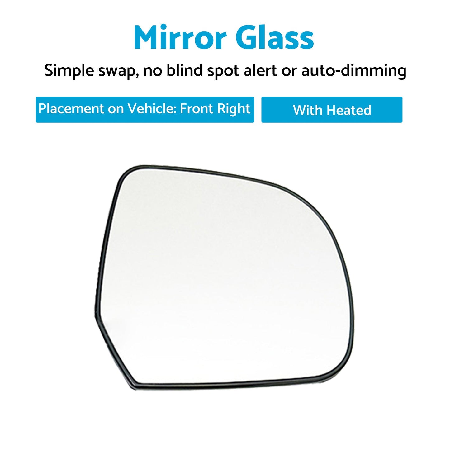 Right Passenger Side Heated Mirror Glass Suitable For Nissan Almera N17 2012 On-5