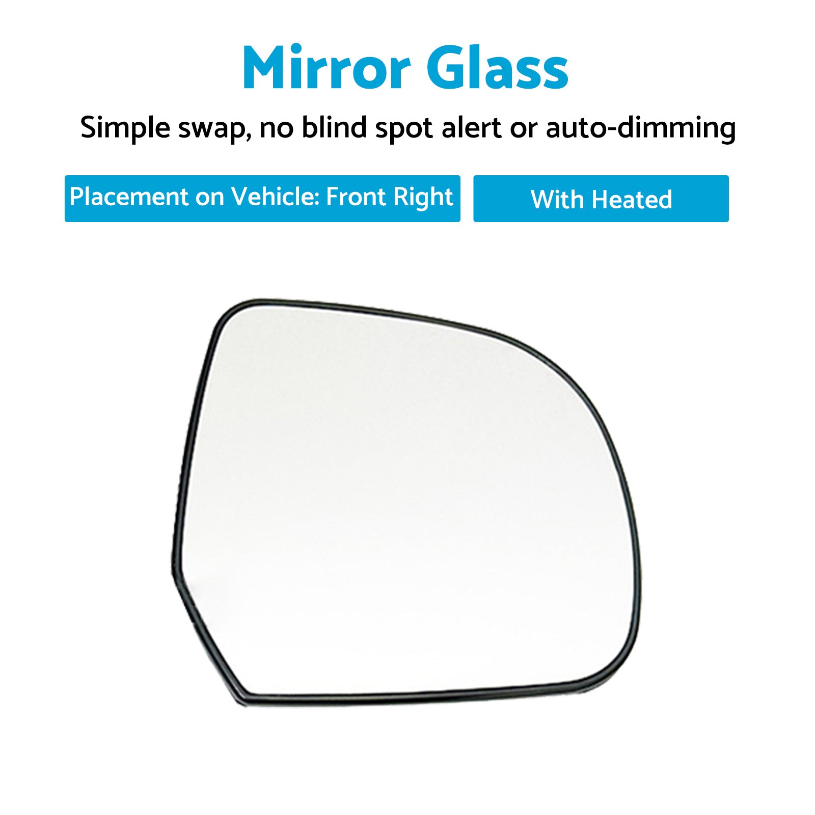 Right Passenger Side Heated Mirror Glass Suitable For Nissan Almera N17 2012 On-5