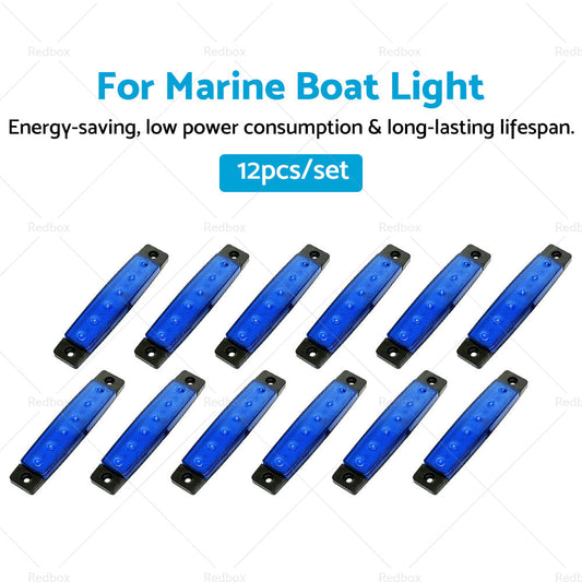 12x For Marine Boat LED Deck Courtesy Lights Waterproof Stern Transom Light 12V-1