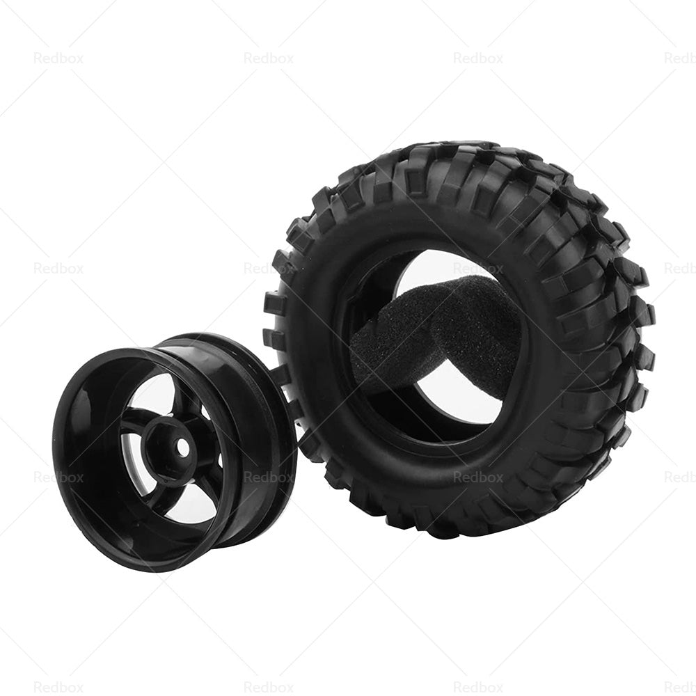 Wheels Rims Rubber Tires 12mm Hex Suitable For 1 or 10 Off-Road RC Rock Buggy Truck-4