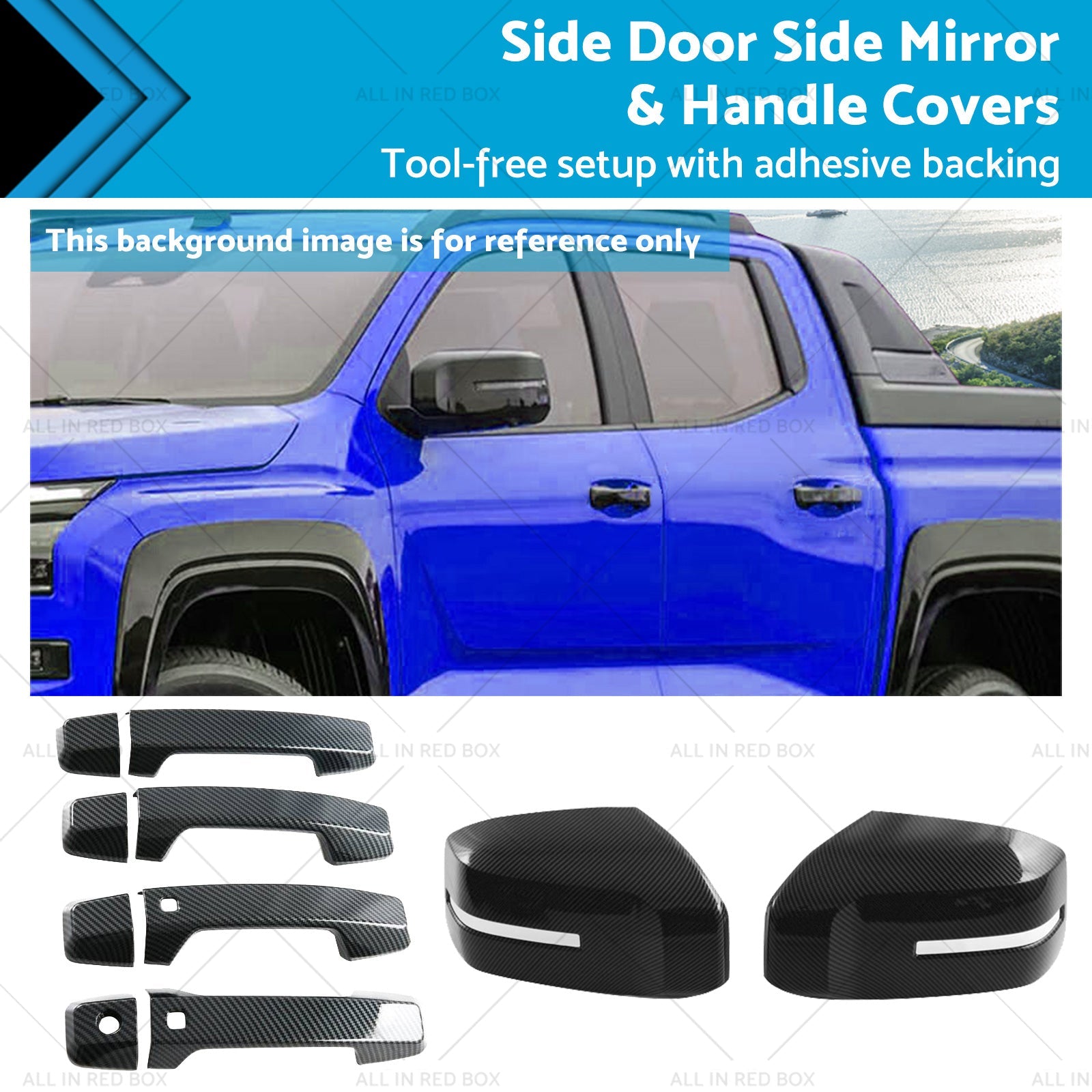 Side Door Side Mirror & Handle Covers Suitable For Mitsubishi Triton L200 23-25-0