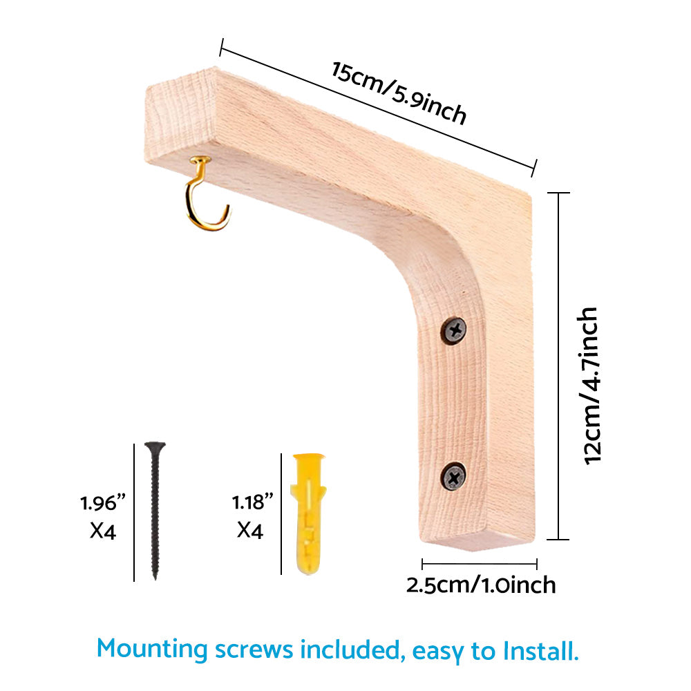 Plant Hanger Hanging Plant Hook Wooden Hanging Basket Wall Plant Hook Flower Pot-3