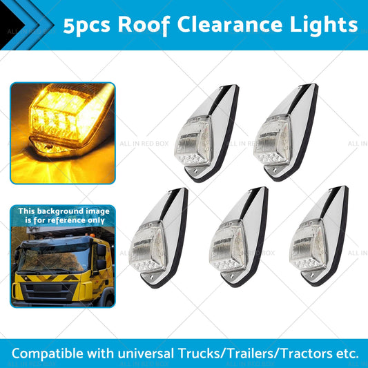 5pcs 12V LED Cab Marker Top Roof Light Suitable For Trucks Peterbilt Kenworth-1