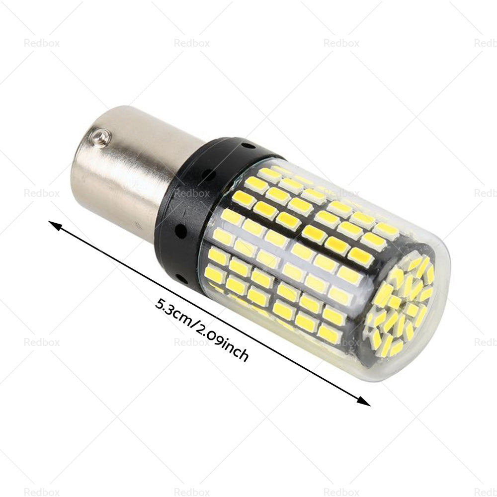 2X P21 or 5W BAY15D 1157 144SMD White LED Canbus Stop Tail Brake Light Bulbs-3
