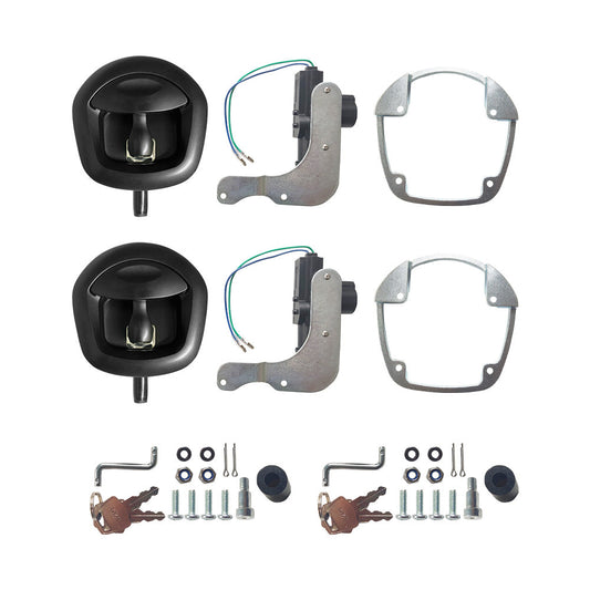 2x 12V Power Operated Black Whale Tail T Handle Lock For Trailer Canopy-0