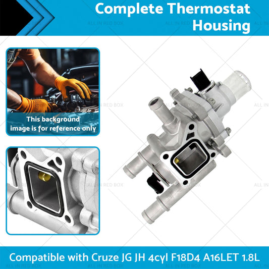 1x Complete Thermostat Housing Suitable for Cruze JG JH 4cyl F18D4 A16LET 1. 8L-1