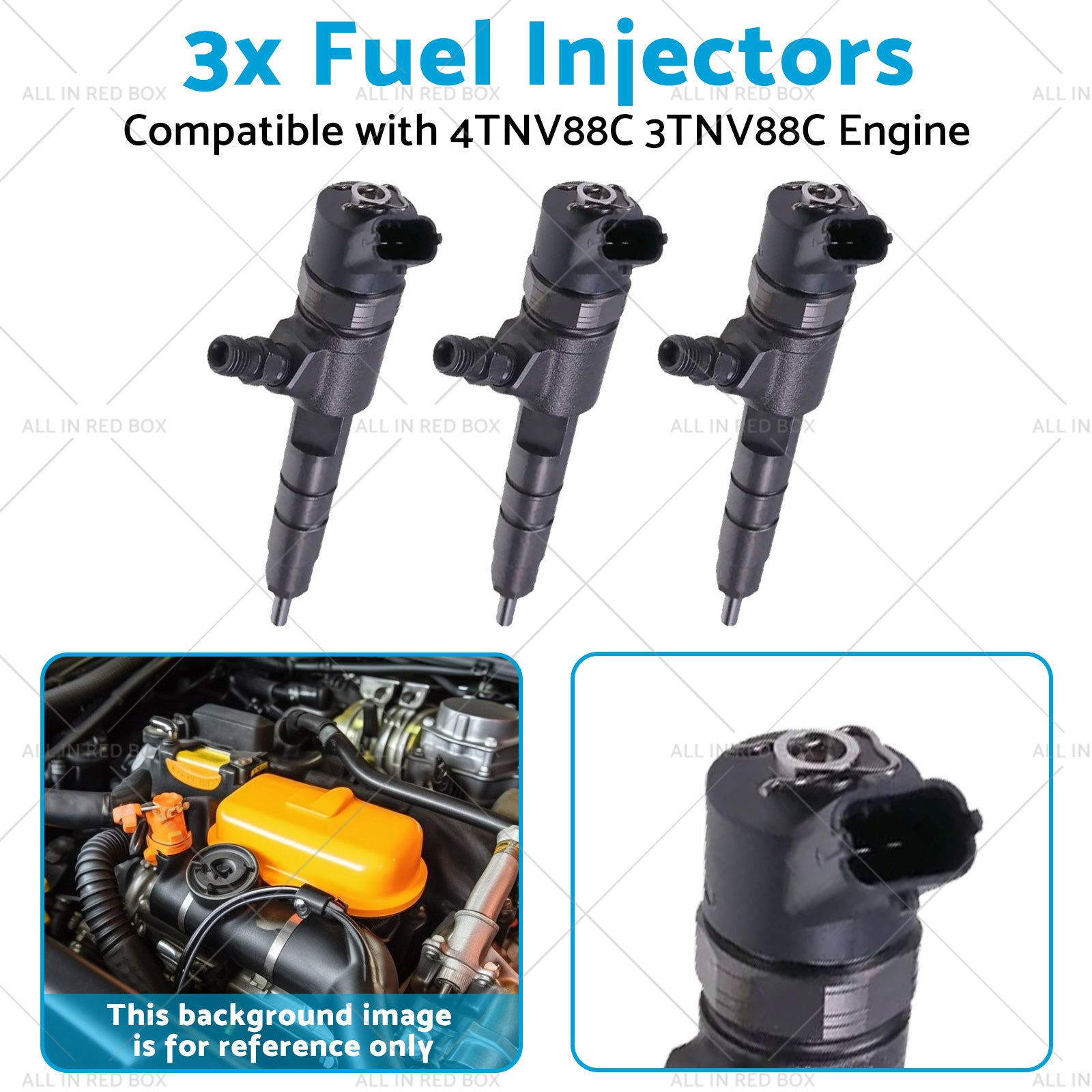 3x Fuel Injectors Suitable for 4TNV88C 3TNV88C Engine 129A00-53100 0445110463-3