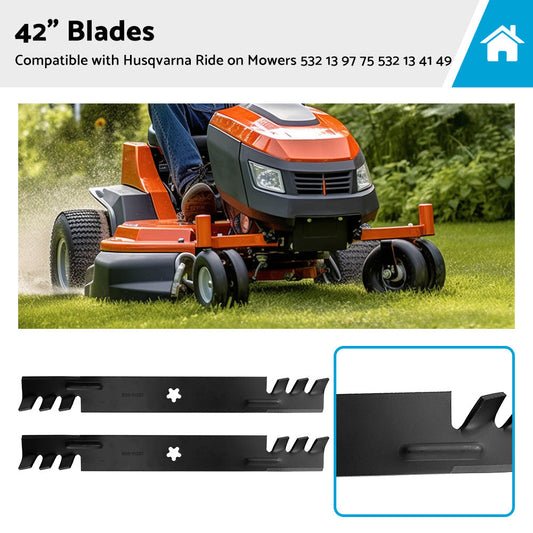 42inch Blades Suitable For Husqvarna Ride on Mowers 532 13 97 75 532 13 41 49-0