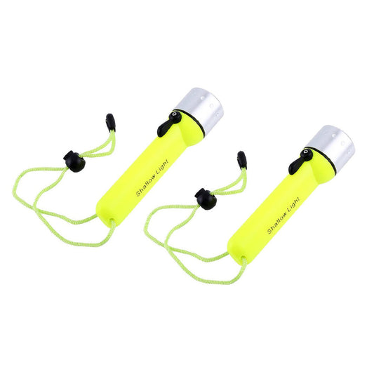 2x Waterproof Bright LED Scuba Diving Underwater Flashlight Torch Light Lamp Suitable For Diving & Outdoor Use-0
