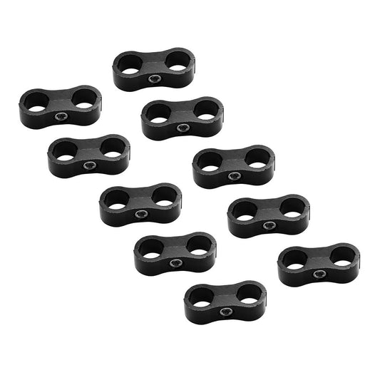 10x AN6 6AN AN-6 Nylon Braided Stainless Steel Fuel Oil Line Hose Separator Clamp-1