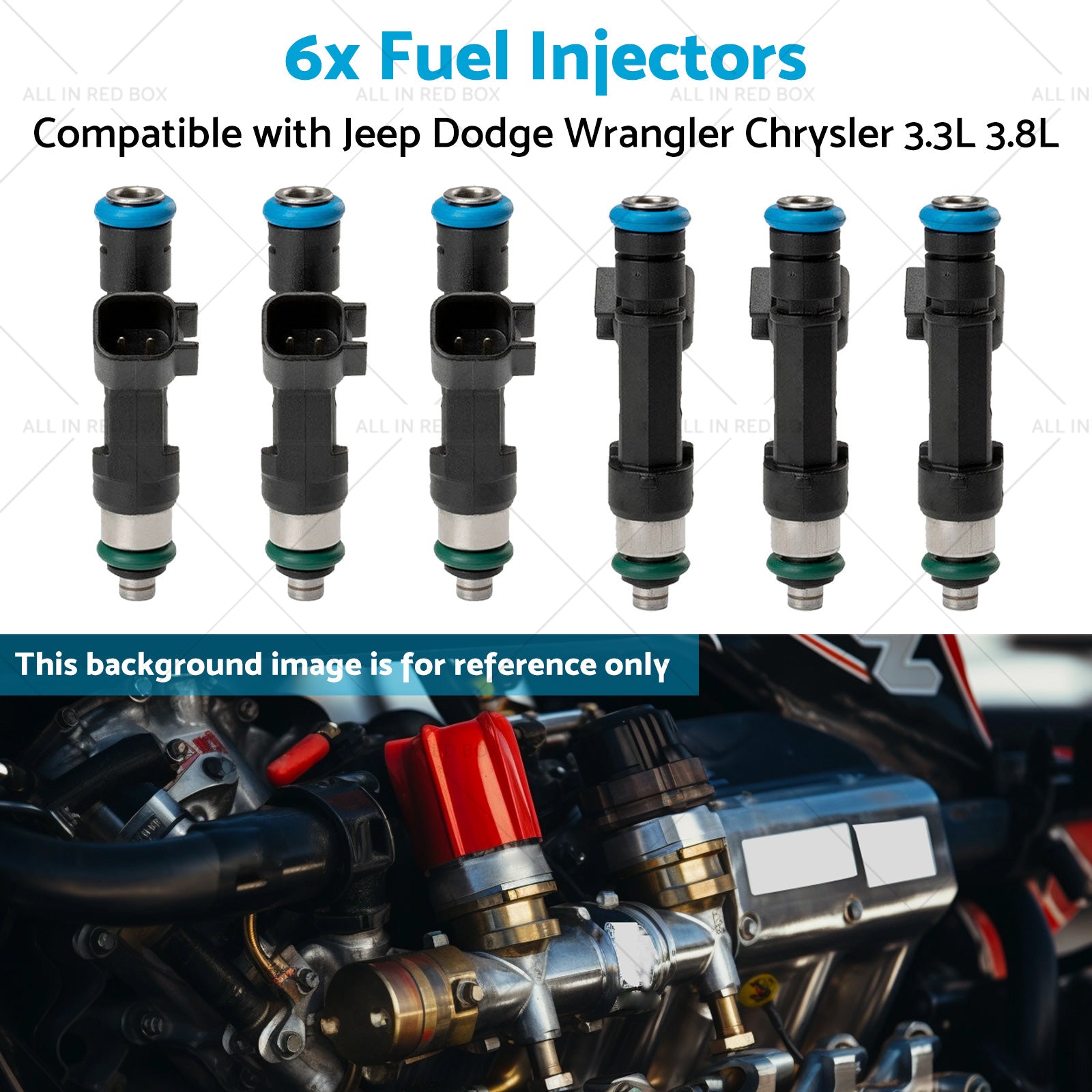 0280158119 6x Fuel Injectors Suitable for Jeep Dodge Wrangler Chrysler 3. 3L 3. 8L-4