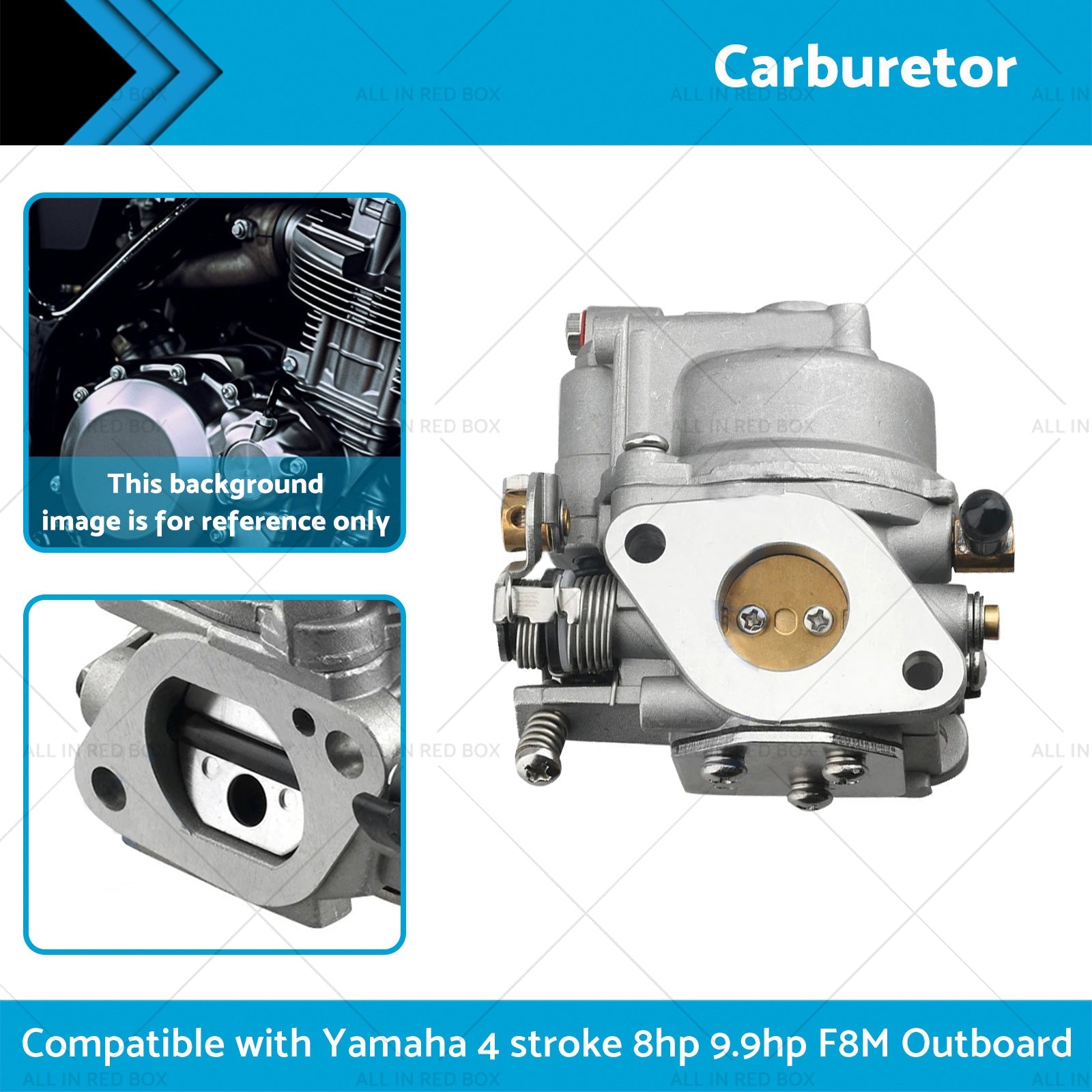 Carburetor Carb Suitable for Yamaha 4 stroke 8hp 9. 9hp Outboard 68T-14301-11-00-1