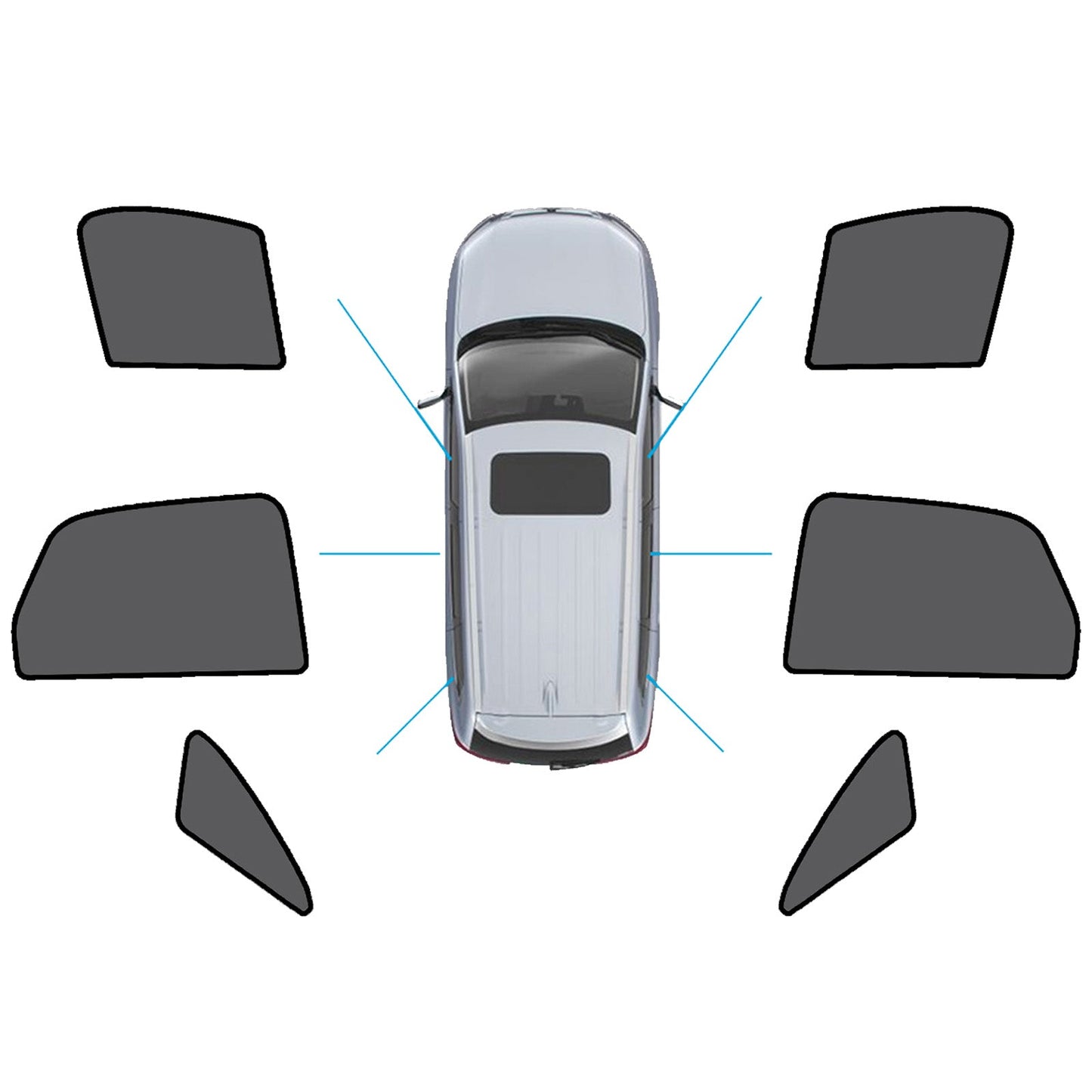 Magnetic Mesh Sun Blind Shades Suitable for Audi Q3 2011-2018 on Front/Rear-0