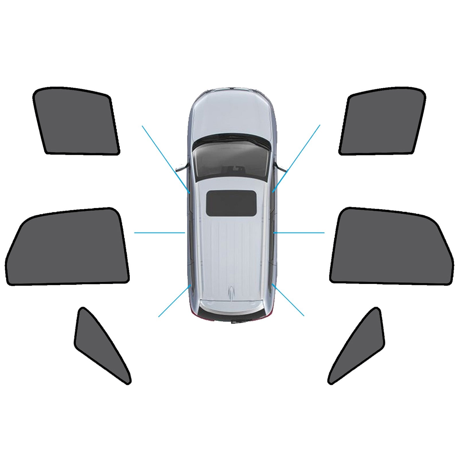 Magnetic Mesh Sun Blind Shades Suitable for Audi Q3 2011-2018 on Front/Rear-0