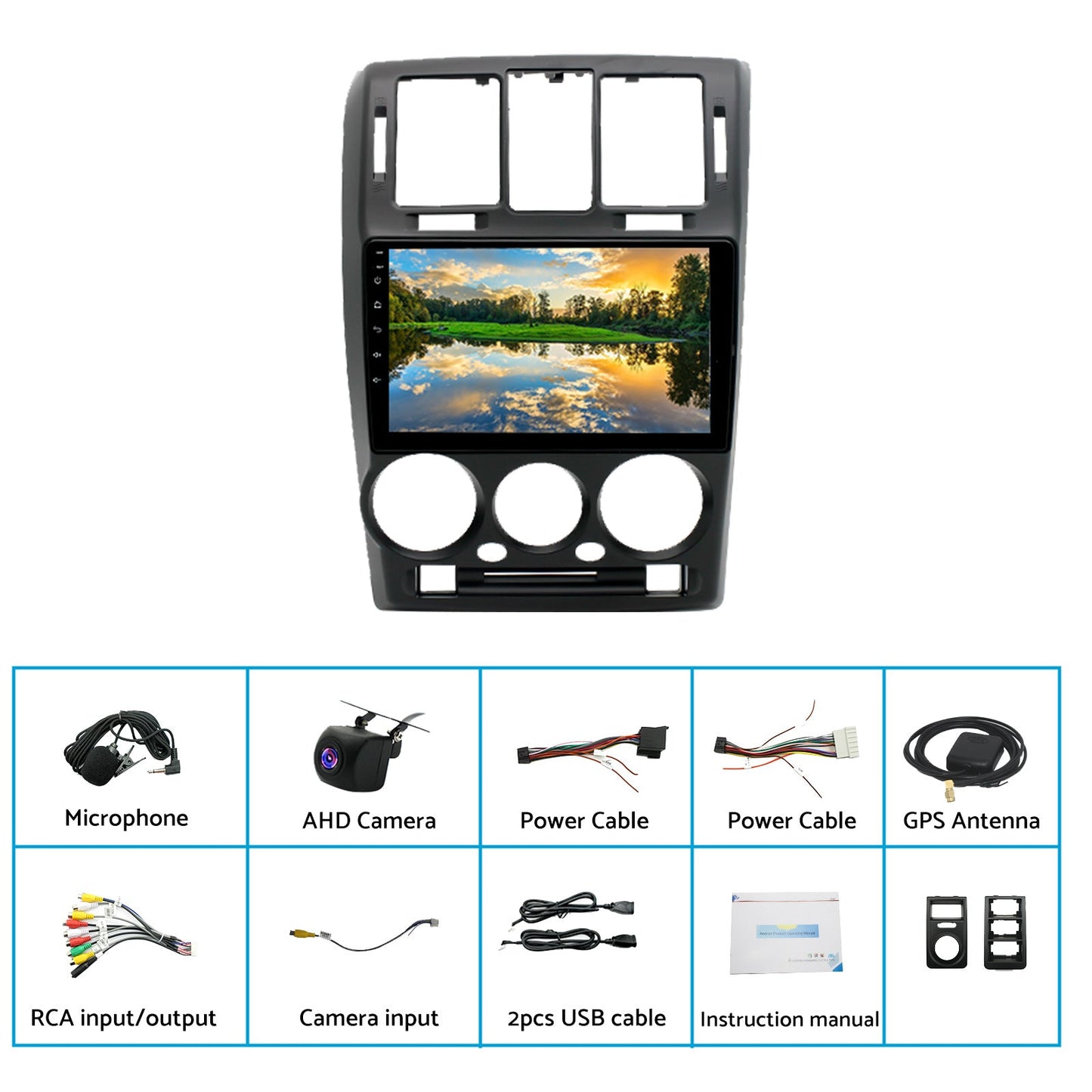 32GB 9in Car Radio Stereo Apple Android 13 w or Cam For Suitable for Hyundai Getz-0