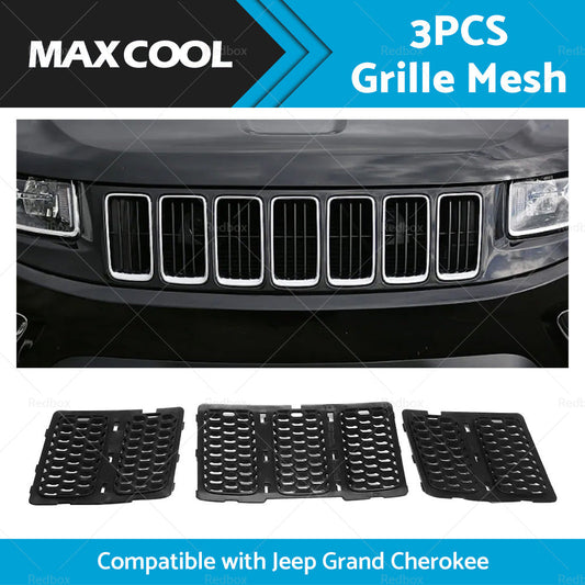 3X ABS Front Grille Mesh Grill Insert Kit Suitable For 14-16 Jeep Grand Cherokee-1