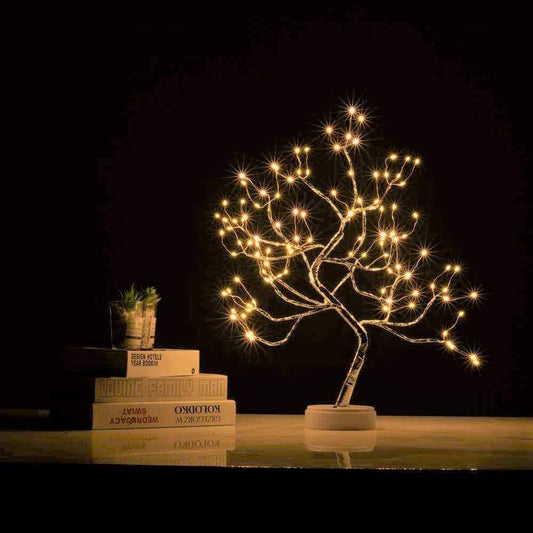 Battery Powered USB LED Fairy Tree Light Copper Wire Home Party Decoration Lamp-1