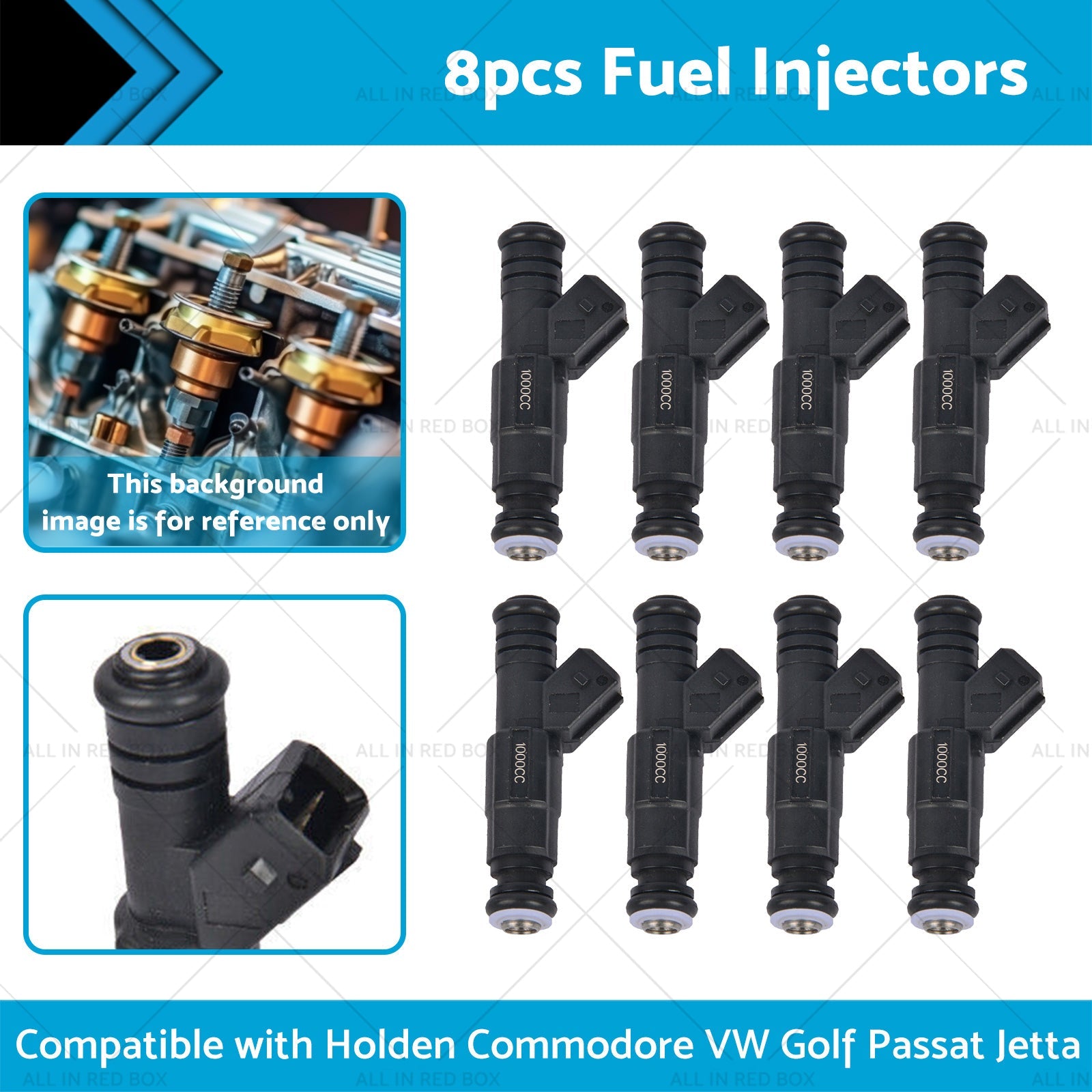 8pcs 1000cc Fuel Injectors Suitable for LS1 HSV Gen 3 XR8 Commodore VN to VY V6-1