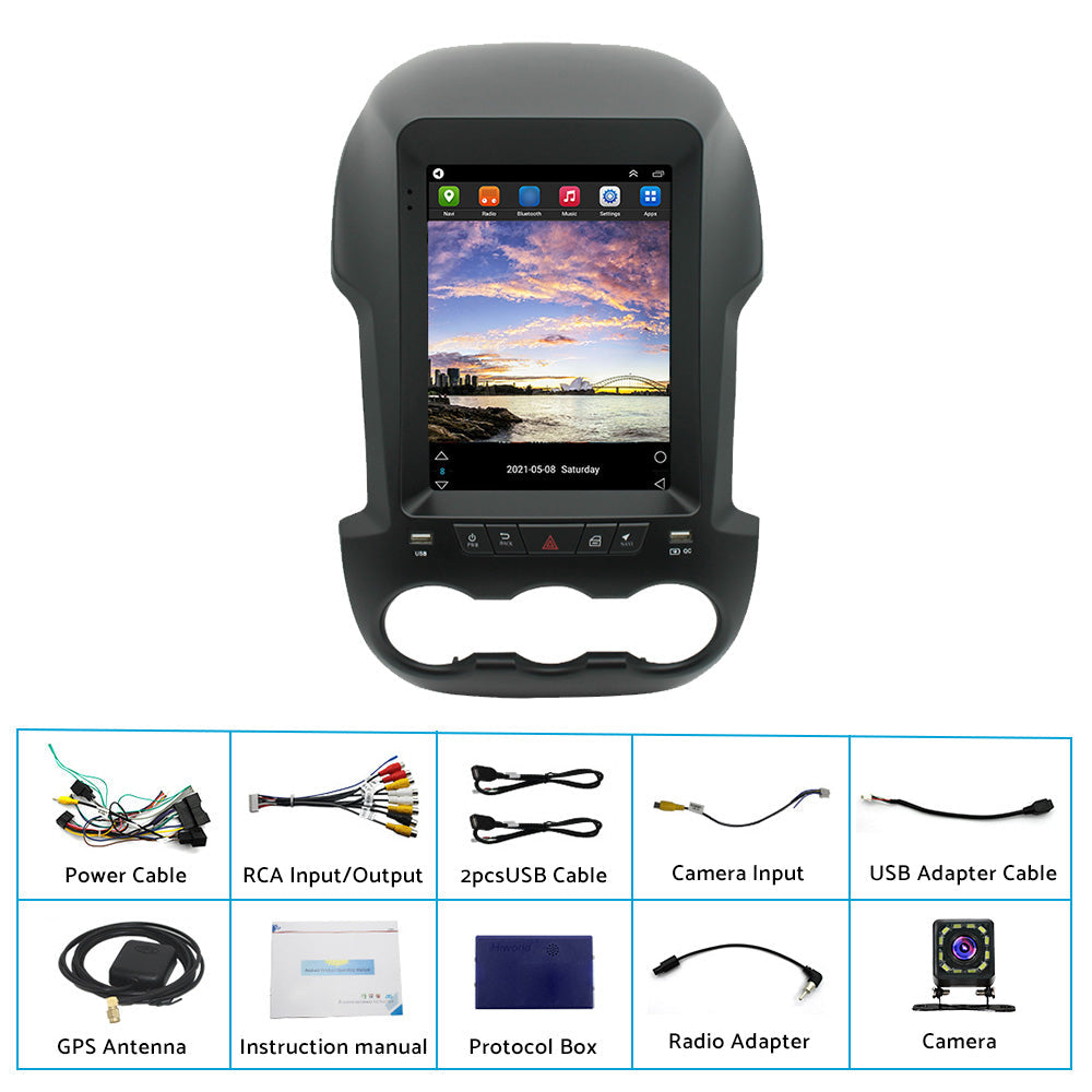 2+32GB Android 11 Apple Carplay Radio GPS Head Unit Suitable For Ford Ranger PX-1