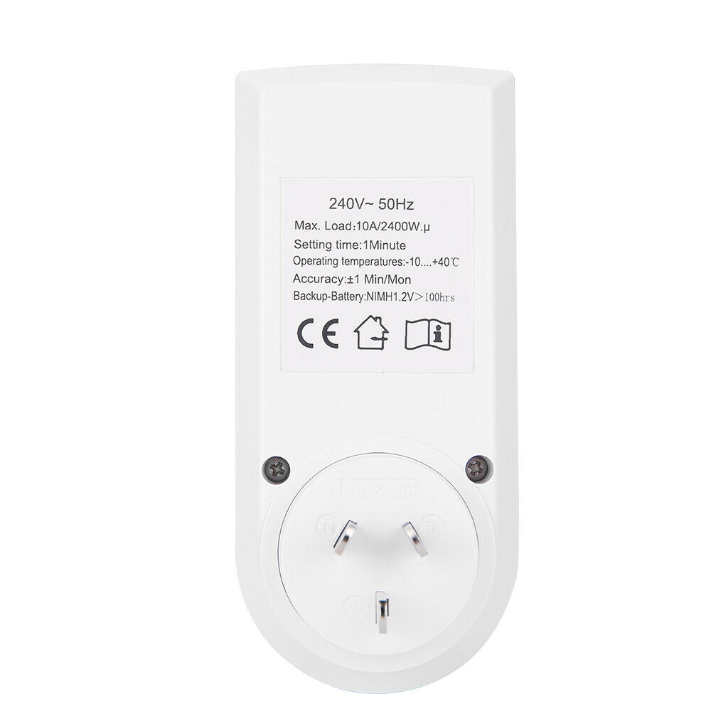 2Pcs 240V LCD Digital Timer Switch Automation Socket Electric Programmable Power-3