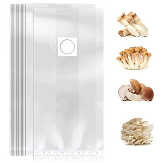 50X Mushroom Growing Bag Breathable Autoclavable Stand Up Tear Resistant Strong-0