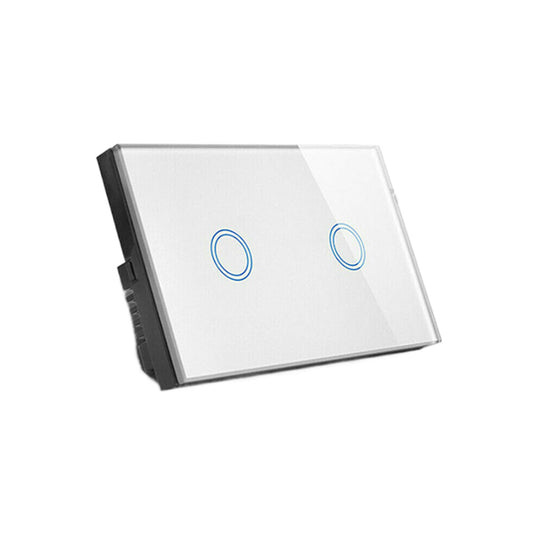 1Piece 1/2/3 Gang Touch Wall Light Switch LED 1 Way Touch Glass Switch-1
