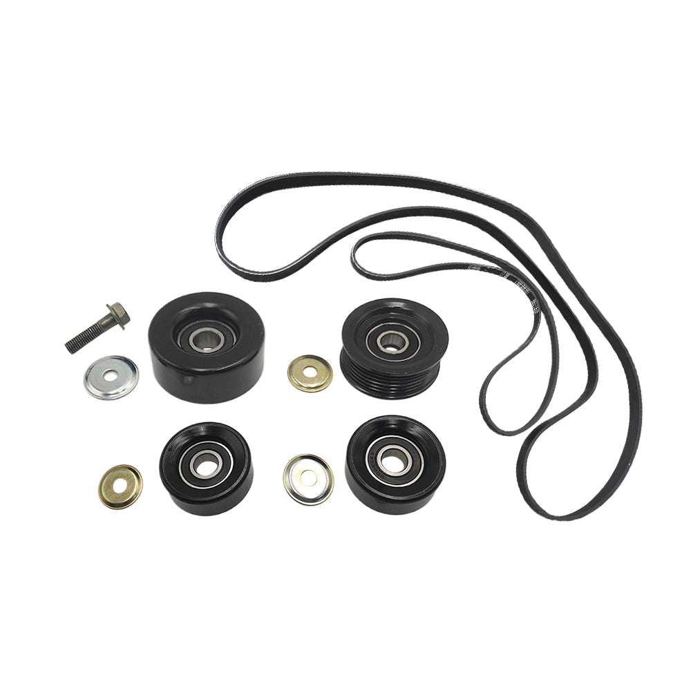 Belt Idler & Pulley Kit Suitable For Holden Commodore VT VX VU VY VZ V8 LS1 LS2 GEN3 5.7 6.0L-0