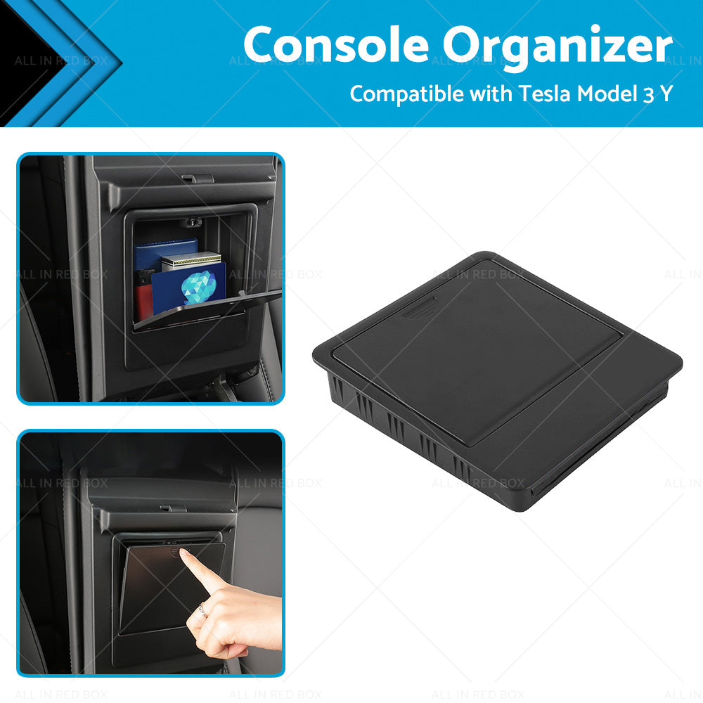 Console Organizer Tray Armrest Hidden Storage Box Suitable for Tesla Model 3 Y-0
