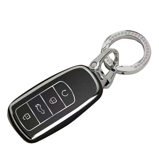 Remote Key Fob Case Cover Black & Silver TPU Suitable For Chery Omoda 5 2022-2025-0