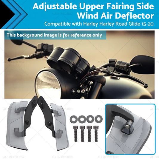 Adjustable Upper Fairing Side Wind Air Deflector Suitable For Harley Road Glide-0