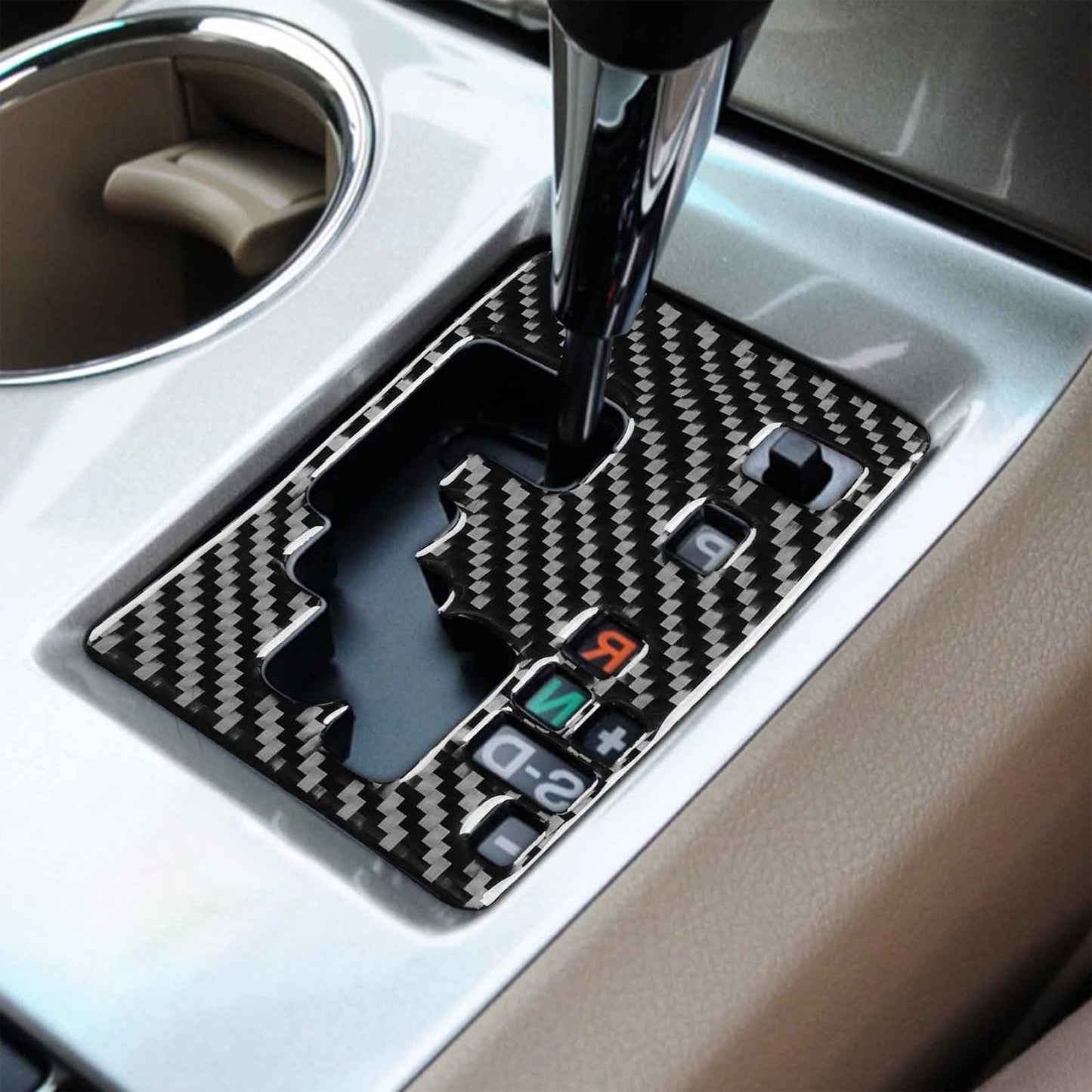 2pcs Carbon Fiber Gear Shift Console Trim Suitable For Toyota Kluger 08-13-2