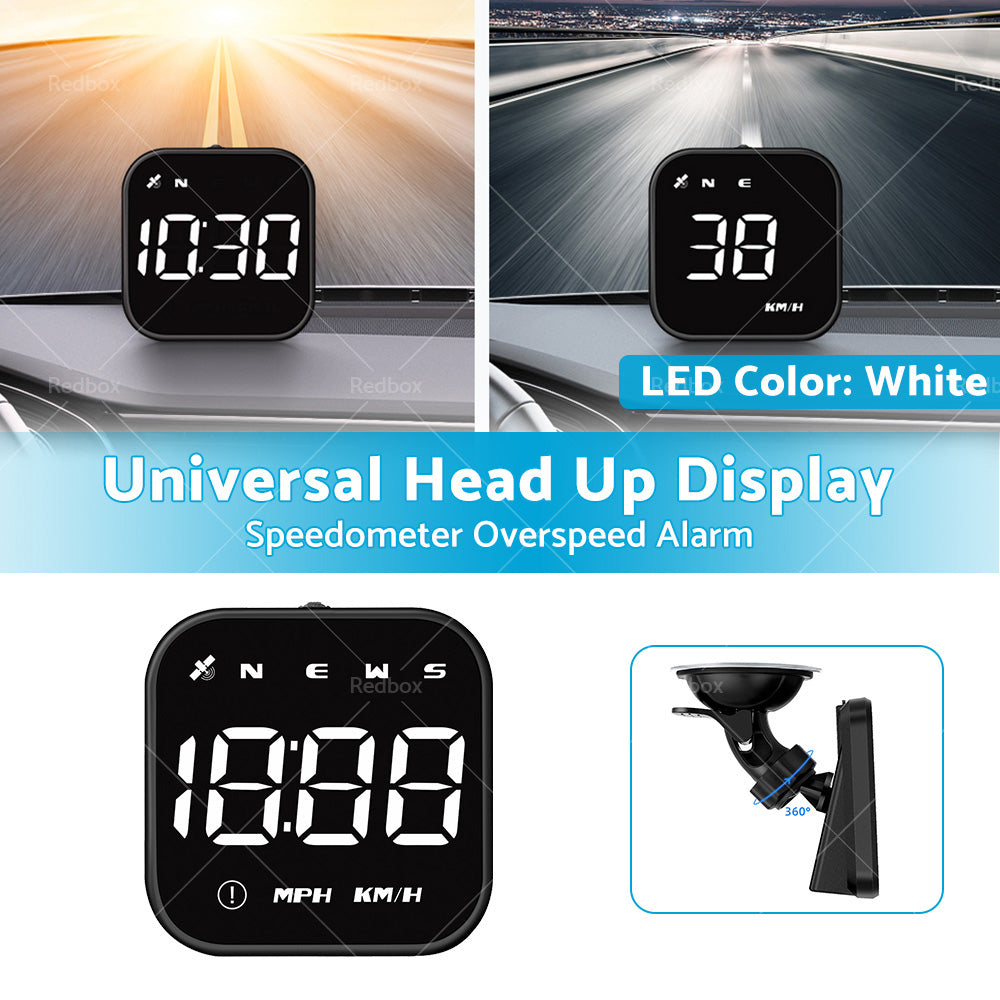 HUD Head Up Display Car LED Digital GPS Speedometer Universal Overspeed Alarm-2