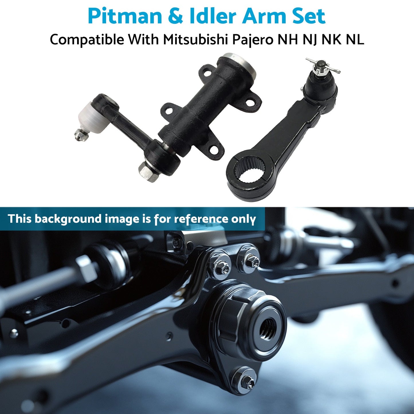 Pitman & Idler Arm Set Suitable for Mitsubishi Pajero NH NJ NK NL 91-00 4x4-4