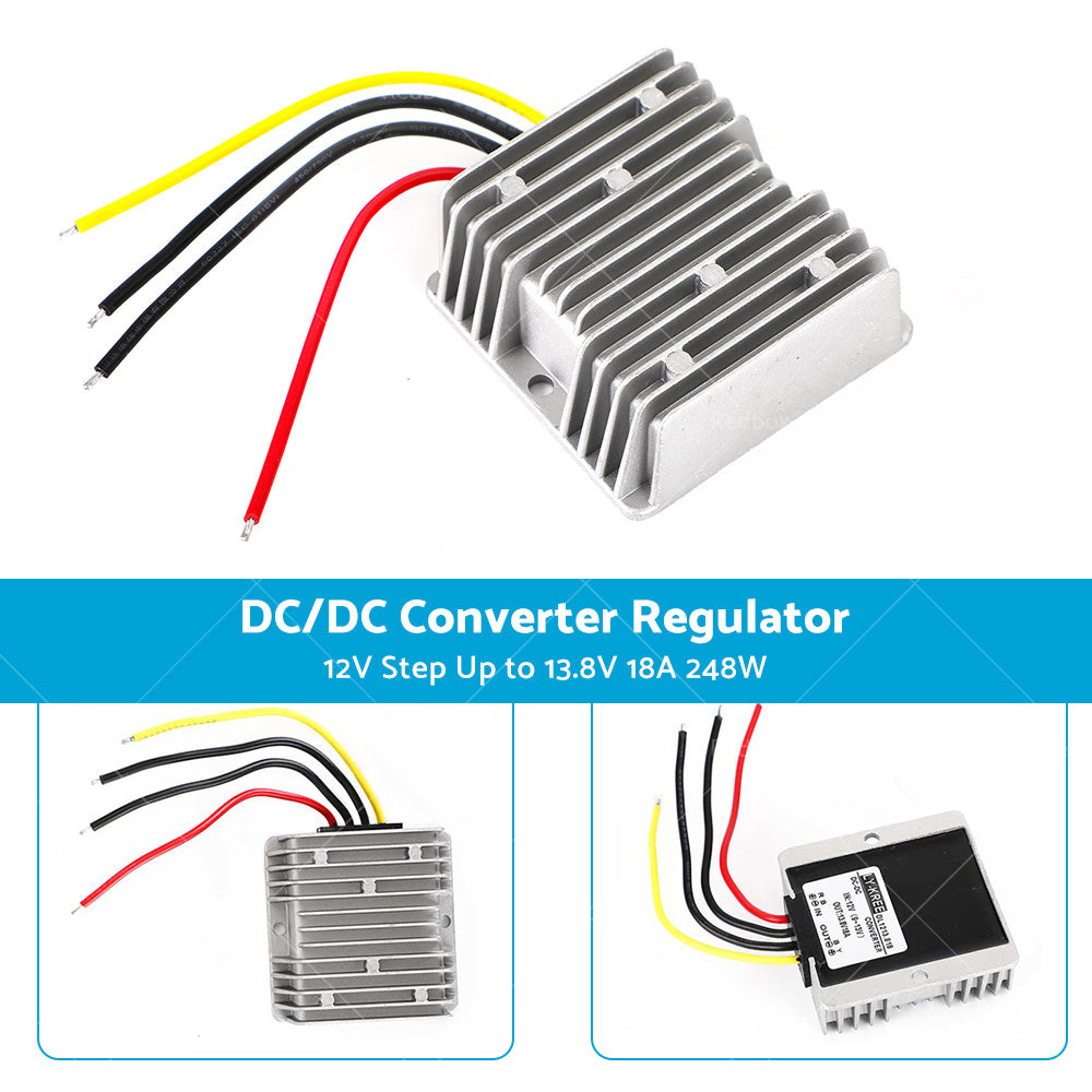DC or DC Power Supply Converter Regulator 12V Step Up to 13.8V 18A 248W Waterproof-2