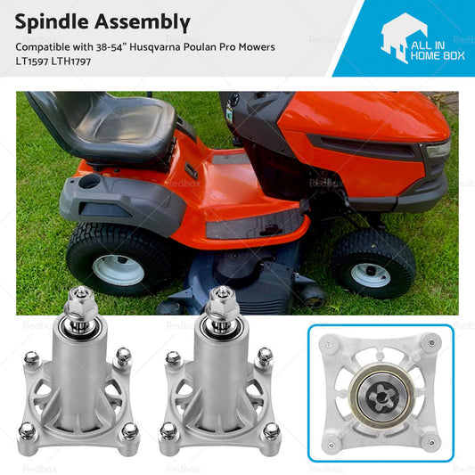 2xSpindle Assembly Suitable For 38-54inchHusqvarna Poulan Pro Mowers LT1597 LTH1797-0