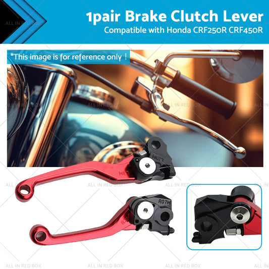 Pair Pivot Brake Clutch Lever Red Suitable For Honda CRF250R CRF450R 2007-2012-0