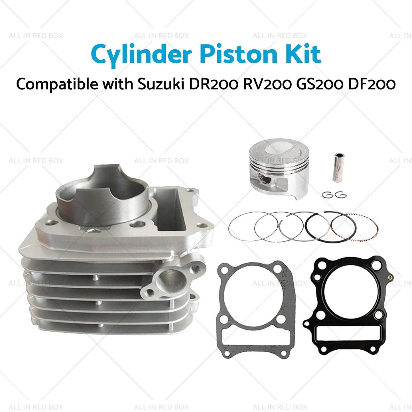 Cylinder Piston 66mm Suitable Suzuki DR200 RV200 GS200 DF200 SP200 Top End Kit-3