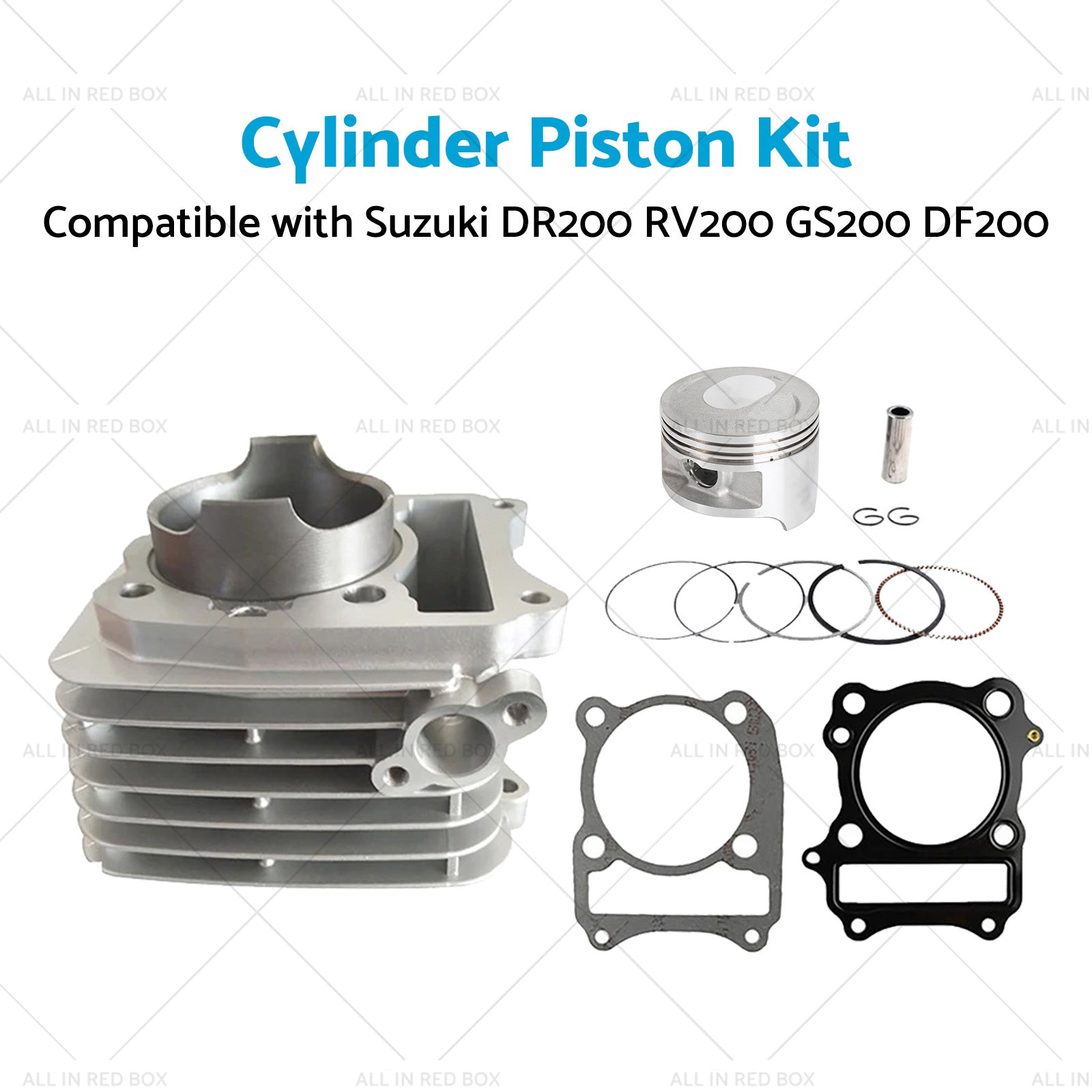 Cylinder Piston 66mm Suitable Suzuki DR200 RV200 GS200 DF200 SP200 Top End Kit-3
