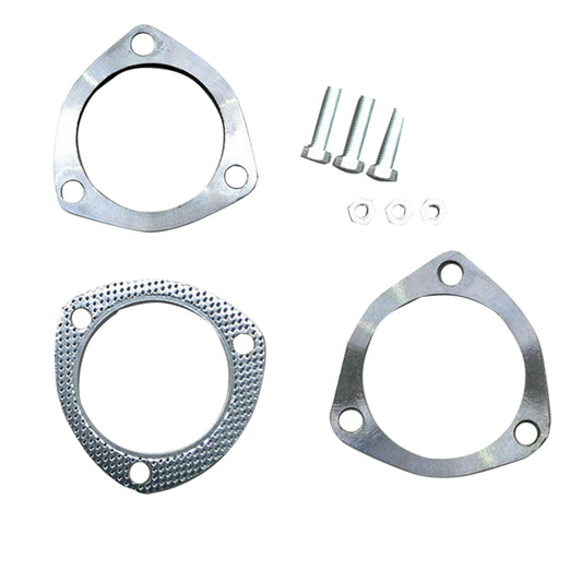 Universal Exhaust Flange Plate Set Stainless Steel 76mm - 3" 111mm 9mm-1