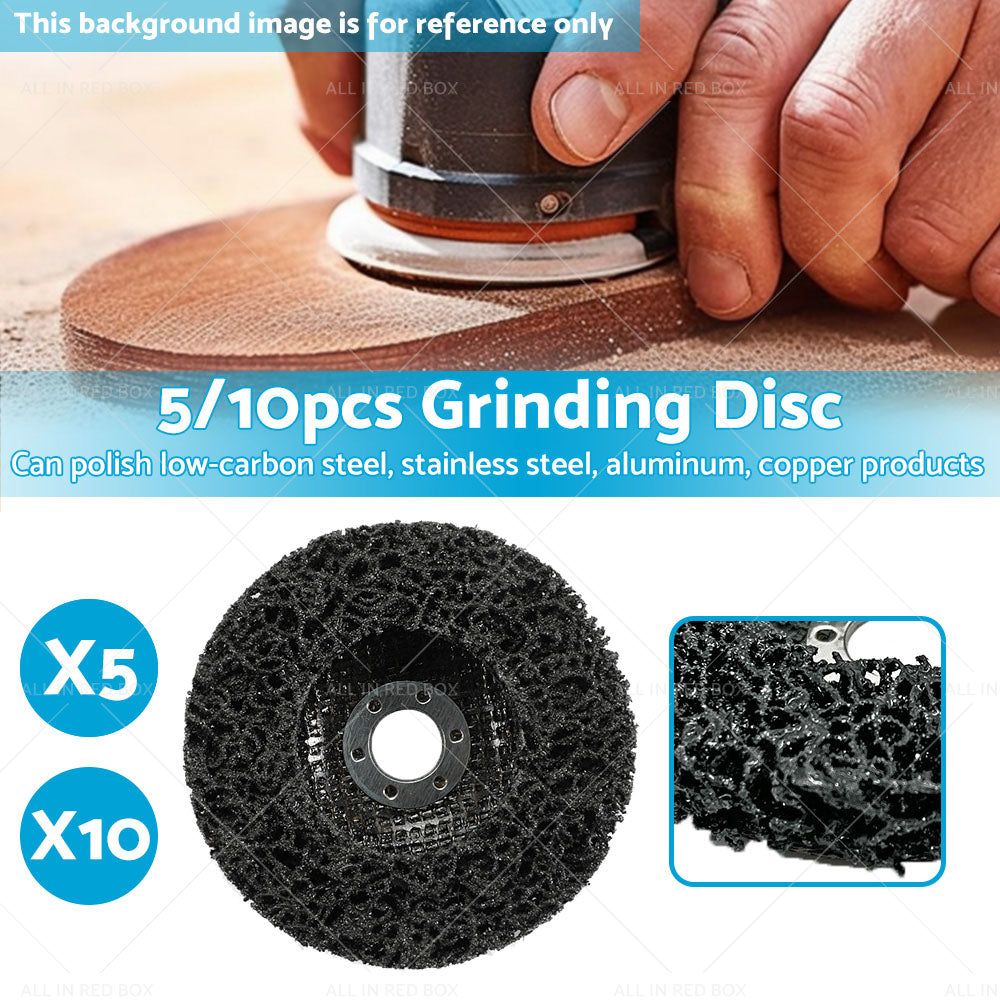 5/10PCS 100mm Poly Strip Disc Wheel Paint Rust Removal Clean Angle Grinder Black-1