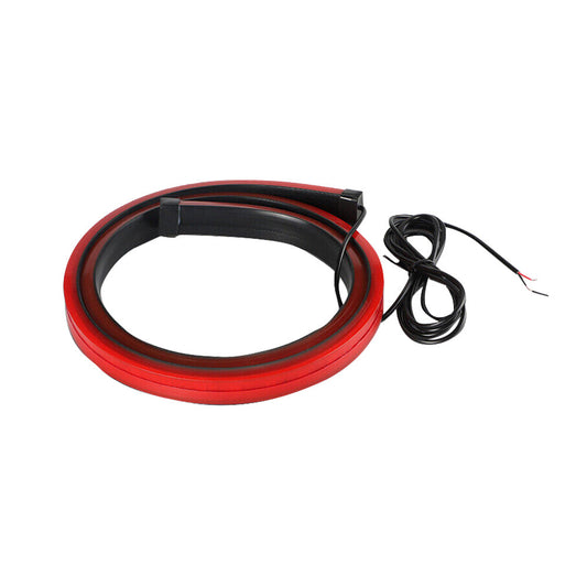 1M Red LED Car High Mount Third Brake Stop Rear Tail Light Bar Strip Universal 12V-0