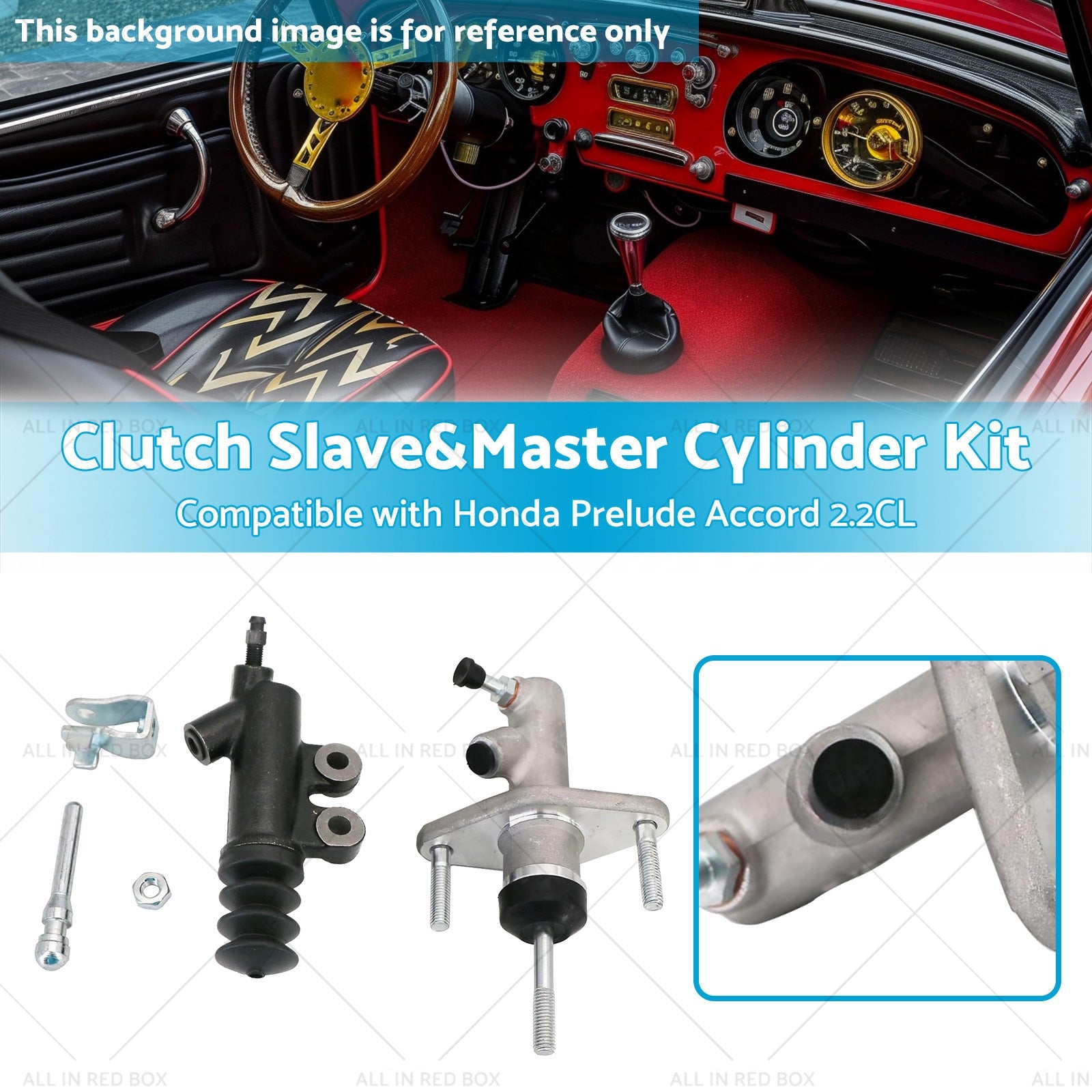 Clutch Slave and Master Cylinder Kit Suitable for 92-01 Honda Prelude Accord 2. 2CL-2