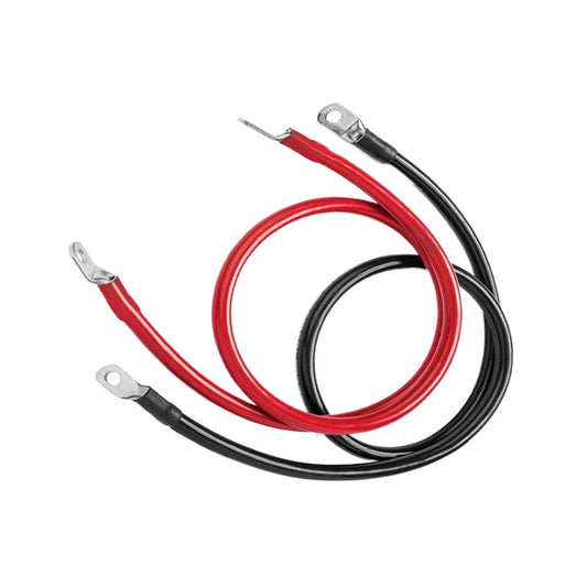 50cm 12V Battery Joiner Connector Lead Suitable For DC Wiring – 100A Cable With Red & Black Lugs-1