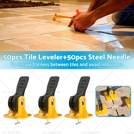 50PCS Tile Levelling Spacer Tiling Tool Leveling System Clips Floor Wall Wrench-1