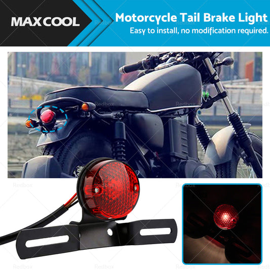 Motorcycle Tail Brake Light Number License Bulb Retro Rear Stop Lamp Universal-0