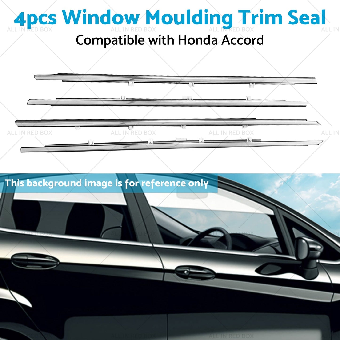 4x Window Glass Seal Weatherstrip Weather Strip Suitable For Honda Accord 08-13-4