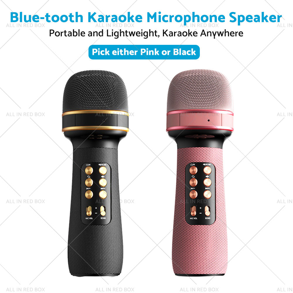 Wireless Blue-tooth Portable Karaoke Microphone Speaker Mic USB Speaker Portable-0