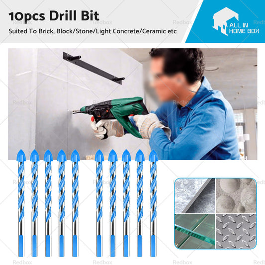 10PCS 6mm Tungsten Carbide Drill Bit Set For Porcelain Tile Concrete Brick Glass-1