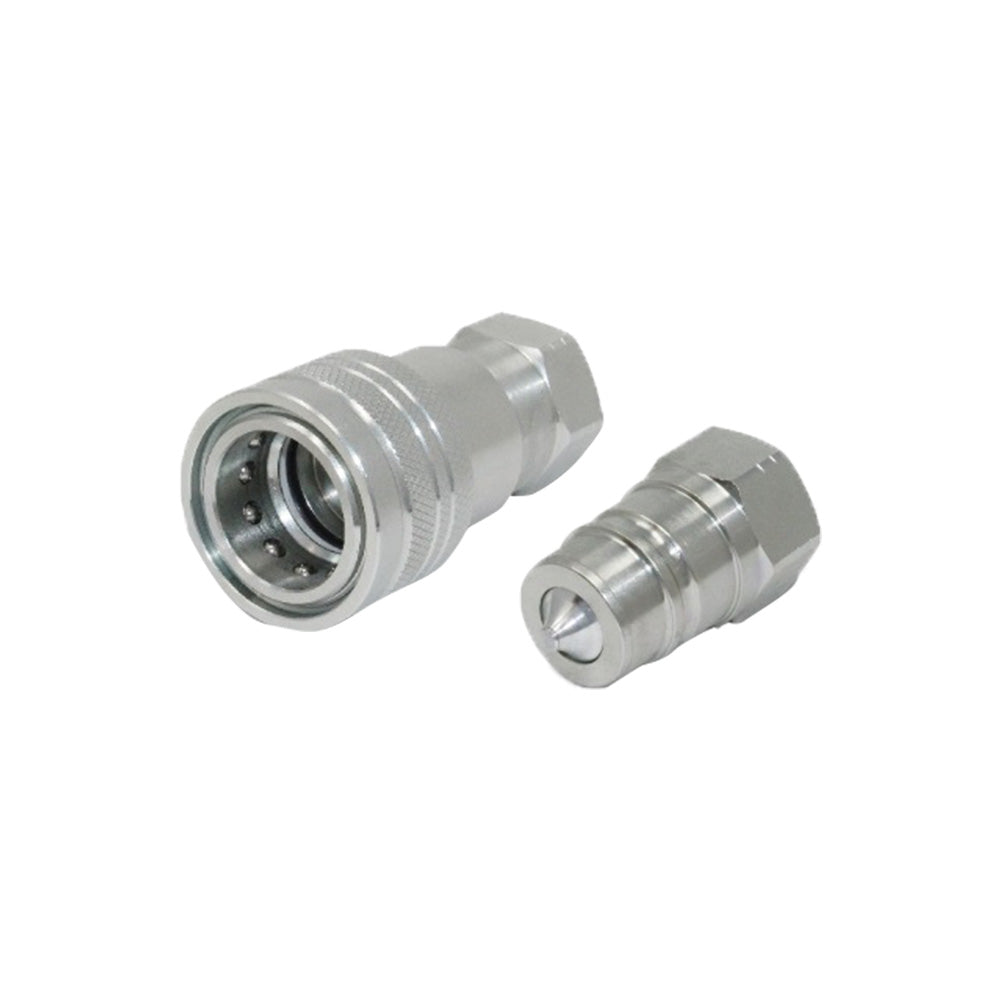 Pair Hydraulic Quick Release Coupling 1 or 2 Inch BSP Suitable For Tractor Loader Male & Female Set-0